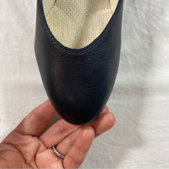 Elegant Black Women's Tap dance shoes leather size 7 square toe Strap Heels - Picture 3 of 8